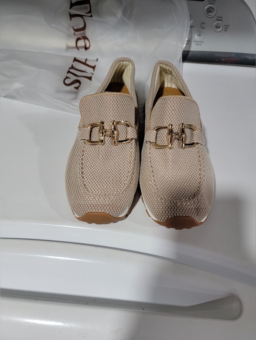New in package- Women's tan mesh loafers  Size 10